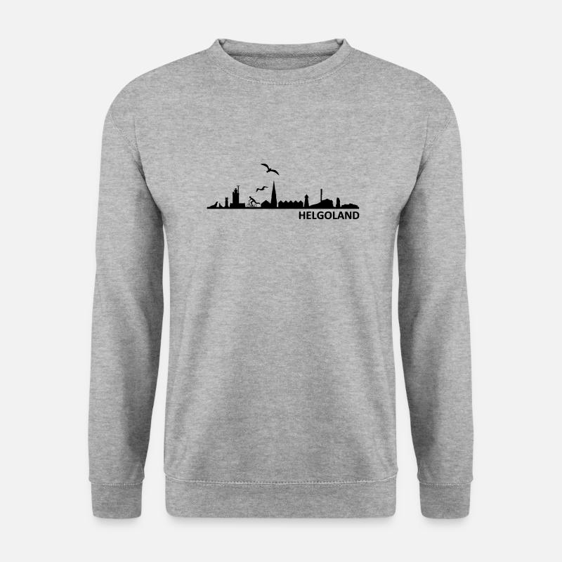 Skyline - Helgoland - Unisex Pullover - Weißgrau meliert
