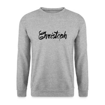 Christoph - Unisex Sweatshirt - salt & pepper - Front - Alina (178cm) & Michal (187cm)