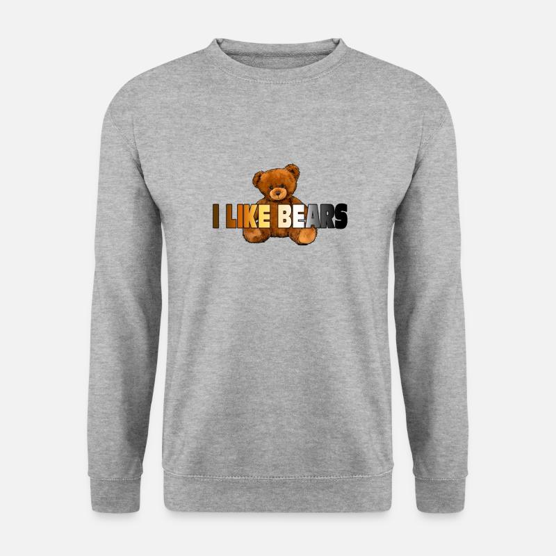 Gay bear - Unisex Pullover - Weißgrau meliert