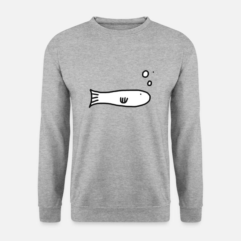 Fischi - Unisex Pullover - Weißgrau meliert