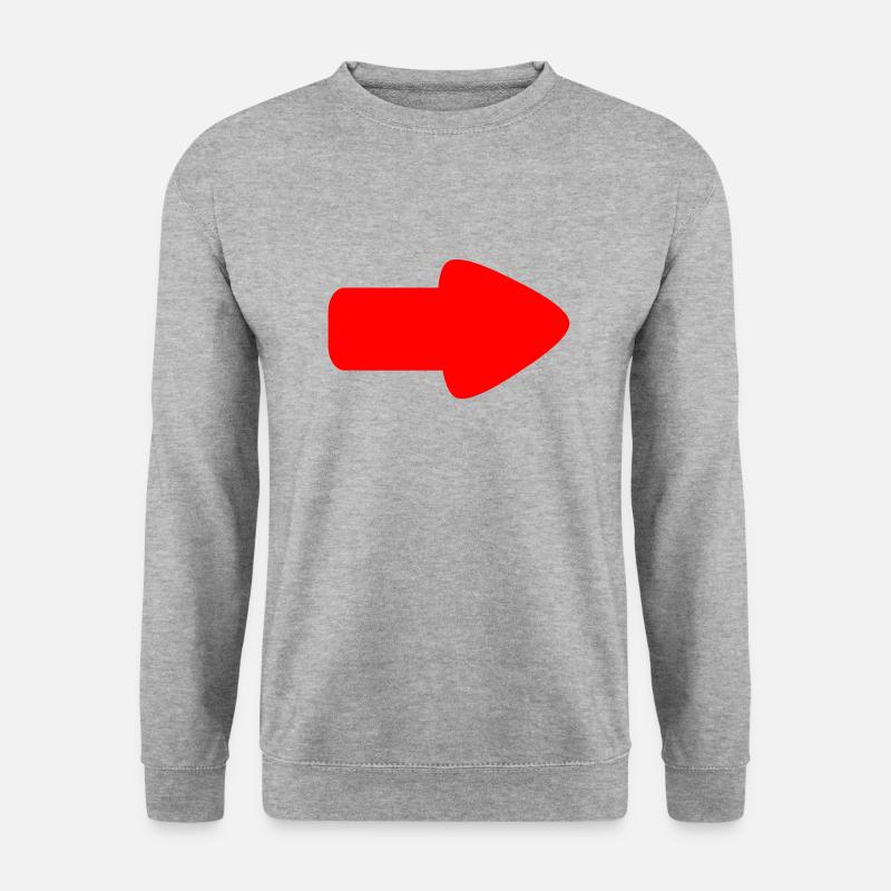 Pfeil Markierung - Unisex Pullover - Weißgrau meliert