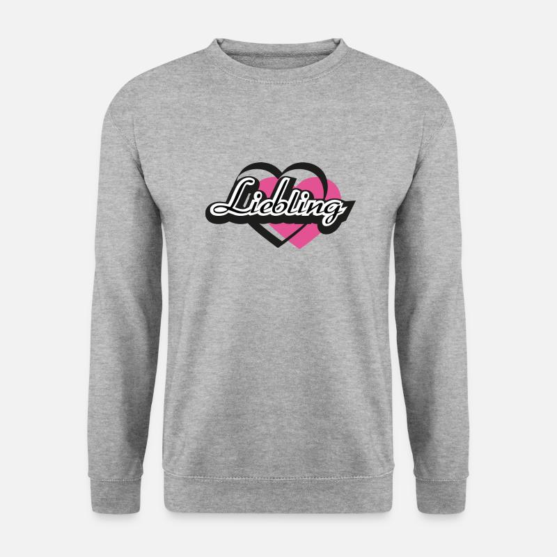 Kosenname Liebling Herz - Unisex Pullover - Weißgrau meliert