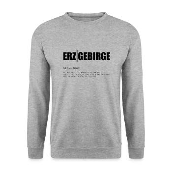 Erzgebirge Synonym - Unisex Pullover - Weißgrau meliert - Vorne - Alina (178cm) & Michal (187cm)