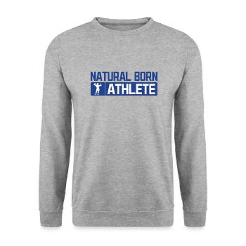 Natural Born Athlete - Unisex Sweatshirt - salt & pepper - Front - Alina (178cm) & Michal (187cm)