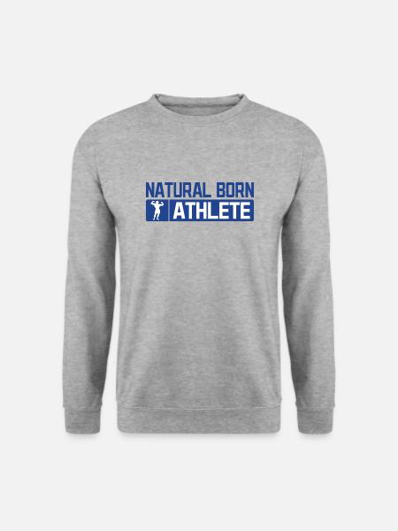 Natural Born Athlete - Unisex Pullover - Weißgrau meliert