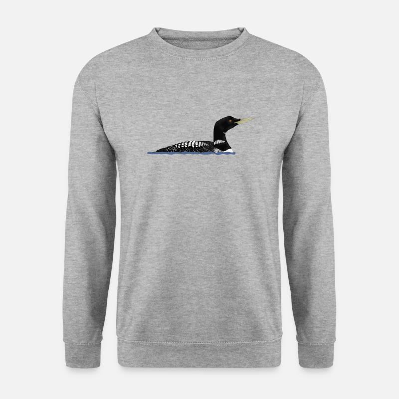 Weißschnabeltaucher - Unisex Pullover - Weißgrau meliert