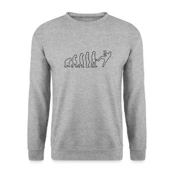 Handball Handball Fan Handball Team Handball Players - Unisex Sweatshirt - salt & pepper - Front - Alina (178cm) & Michal (187cm)