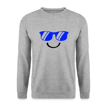 smile - Unisex Pullover - Weißgrau meliert - Vorne - Alina (178cm) & Michal (187cm)