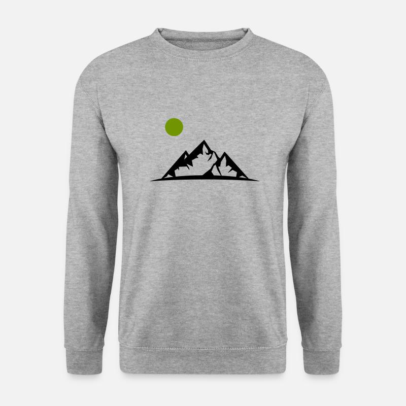 berge - Unisex Pullover - Weißgrau meliert