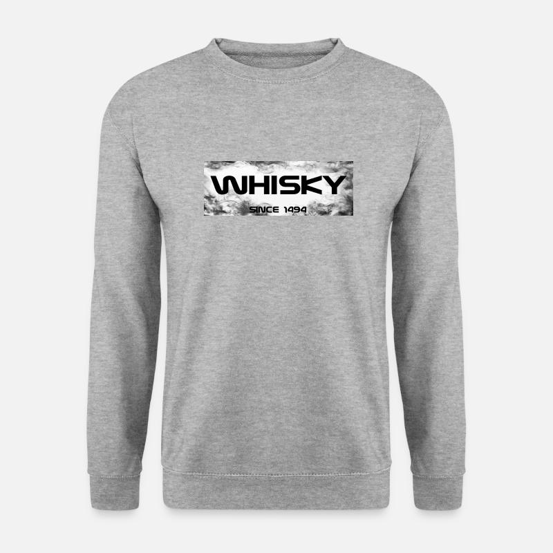 Whisky since - Unisex Pullover - Weißgrau meliert