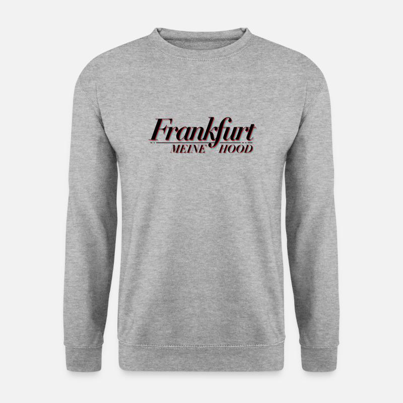 Frankfurt meine Hood - Unisex Pullover - Weißgrau meliert