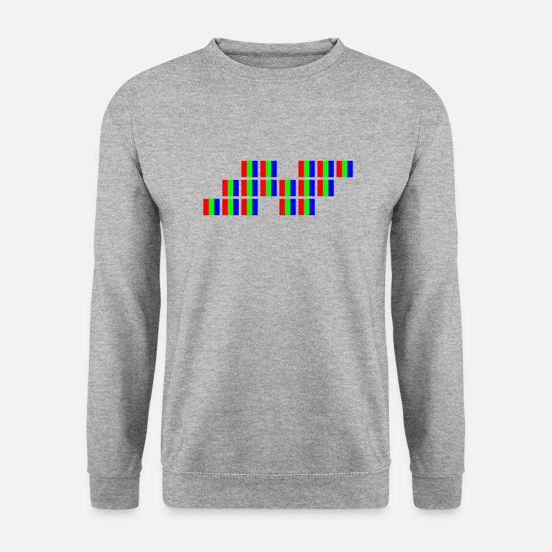 Pixel Art Tilde - Unisex Pullover - Weißgrau meliert