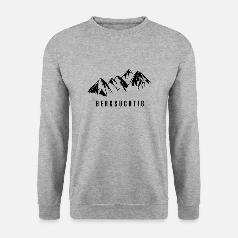 bergsüchtig - Unisex Pullover - Weißgrau meliert