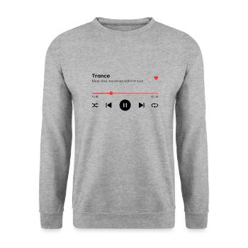 Trance - Unisex Sweatshirt - salt & pepper - Front - Alina (178cm) & Michal (187cm)
