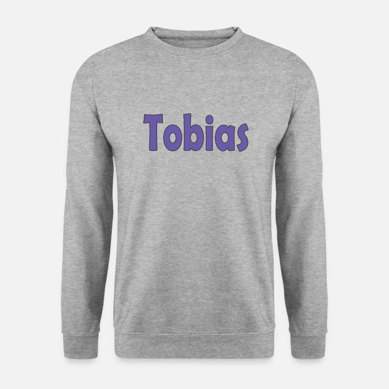 Tobias - Unisex Pullover - Weißgrau meliert