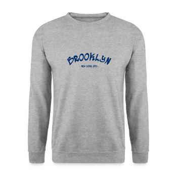 Brooklyn - New York City - USA - America - Unisex Sweatshirt - salt & pepper - Front - Alina (178cm) & Michal (187cm)
