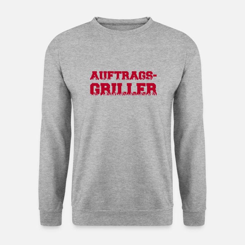 auftrags griller - Unisex Pullover - Weißgrau meliert