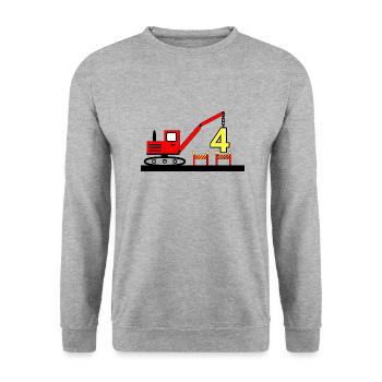 Bagger - Unisex Pullover - Weißgrau meliert - Vorne - Alina (178cm) & Michal (187cm)