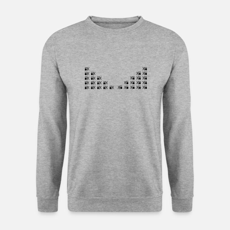 einzigartiges Muster - Unisex Pullover - Weißgrau meliert