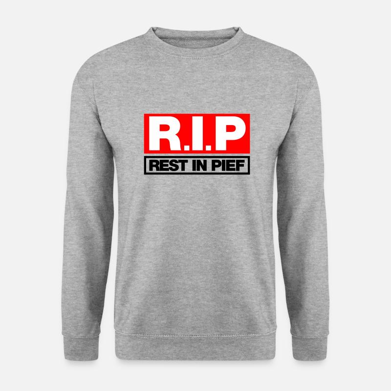 REST IN PIEF (R.I.P.) - Unisex Pullover - Weißgrau meliert