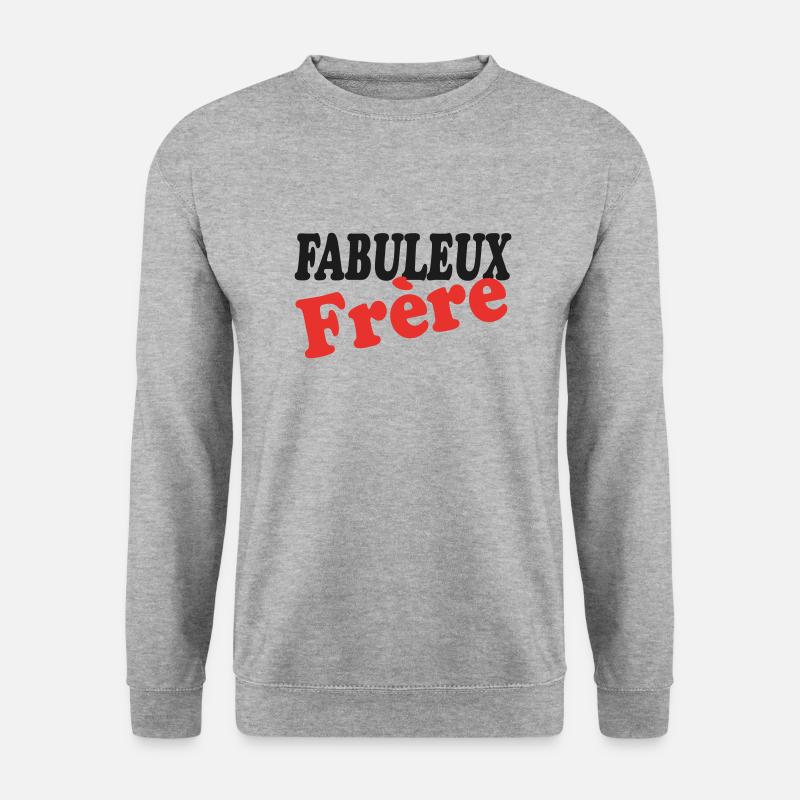 FABELHAFTER BRUDER - Unisex Pullover - Weißgrau meliert