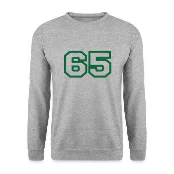Numéro 65 sport - Sweat-shirt Unisexe - gris chiné - Devant - Alina (178cm) & Michal (187cm)