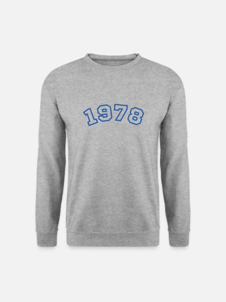1978 Sport Blau - Unisex Pullover - Weißgrau meliert