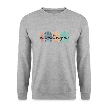 1999 vintage rétro - Sweat-shirt Unisexe - gris chiné - Devant - Alina (178cm) & Michal (187cm)