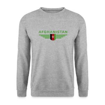 Afghanistan Design – Pride and Culture - Unisex Sweatshirt - salt & pepper - Front - Alina (178cm) & Michal (187cm)