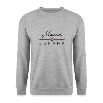 Spain - Almeria - Spanien - Espana - Unisex Pullover - Weißgrau meliert - Vorne - Alina (178cm) & Michal (187cm)