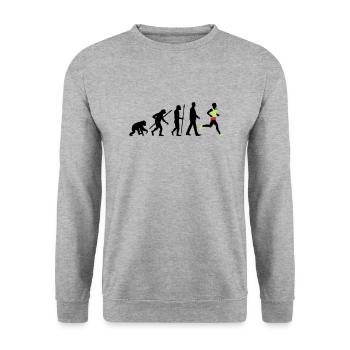 evolution_laufer_102012_a_3c - Unisex Sweatshirt - salt & pepper - Front - Alina (178cm) & Michal (187cm)