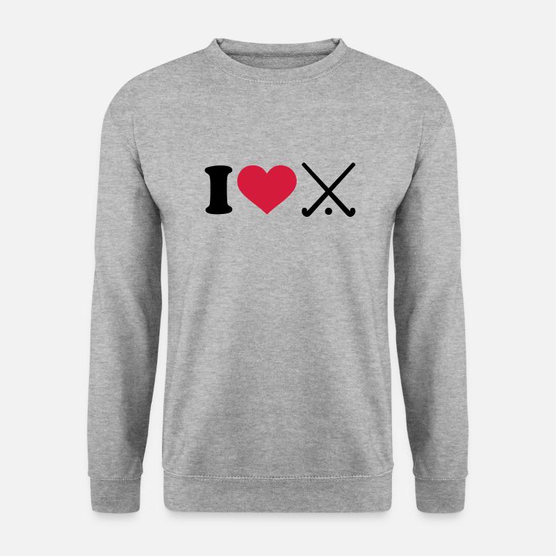 Hockey - Unisex Pullover - Weißgrau meliert
