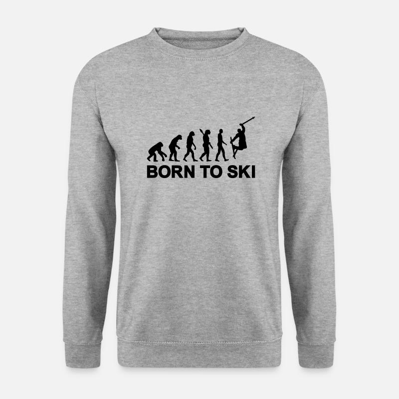 Evolution Ski - Unisex Pullover - Weißgrau meliert