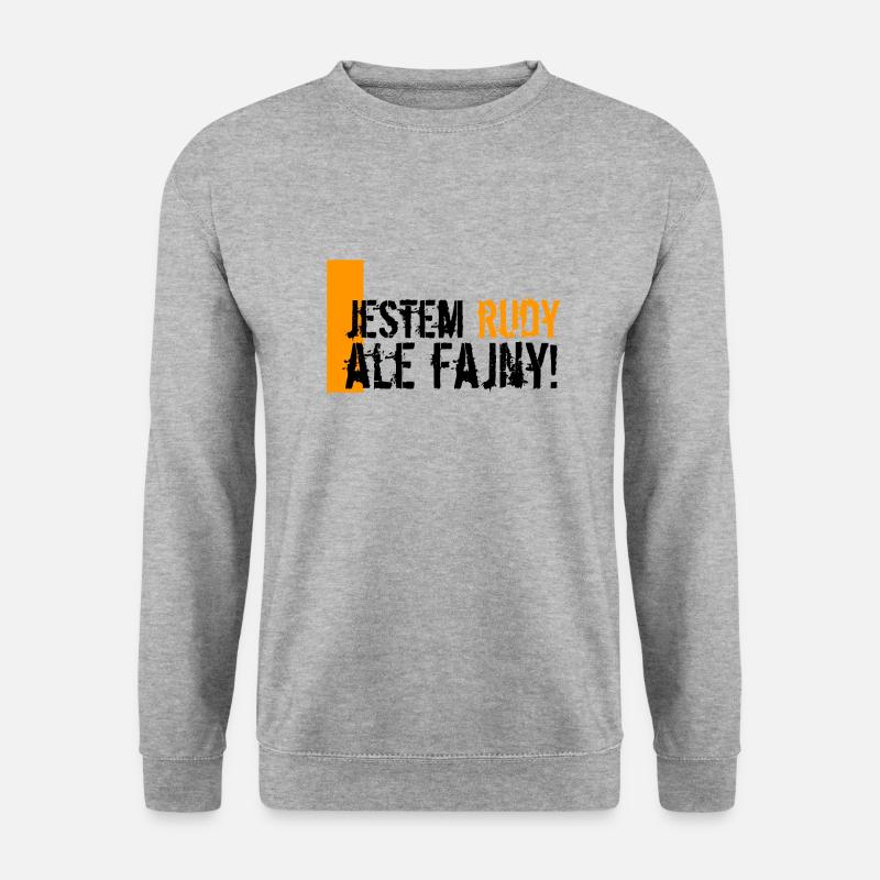 Ich bin erz, aber cool - Unisex Pullover - Weißgrau meliert