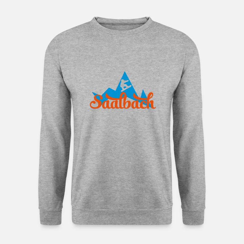 saalbach - Unisex Pullover - Weißgrau meliert