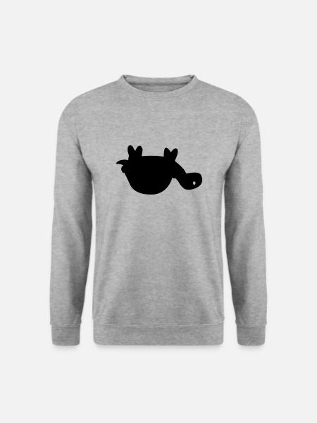 Schildkröte - Unisex Pullover - Weißgrau meliert
