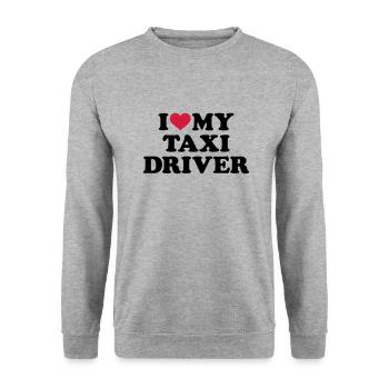 Taxifahrer - Unisex Pullover - Weißgrau meliert - Vorne - Alina (178cm) & Michal (187cm)