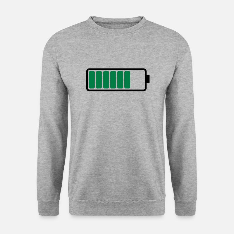 battery_02 - Sweat-shirt Unisexe - gris chiné