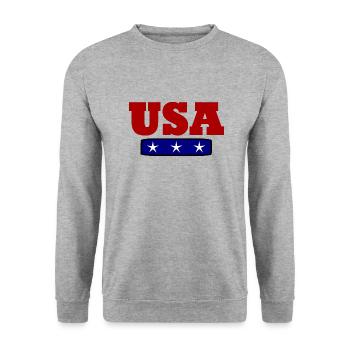 United States - Unisex Sweatshirt - salt & pepper - Front - Alina (178cm) & Michal (187cm)