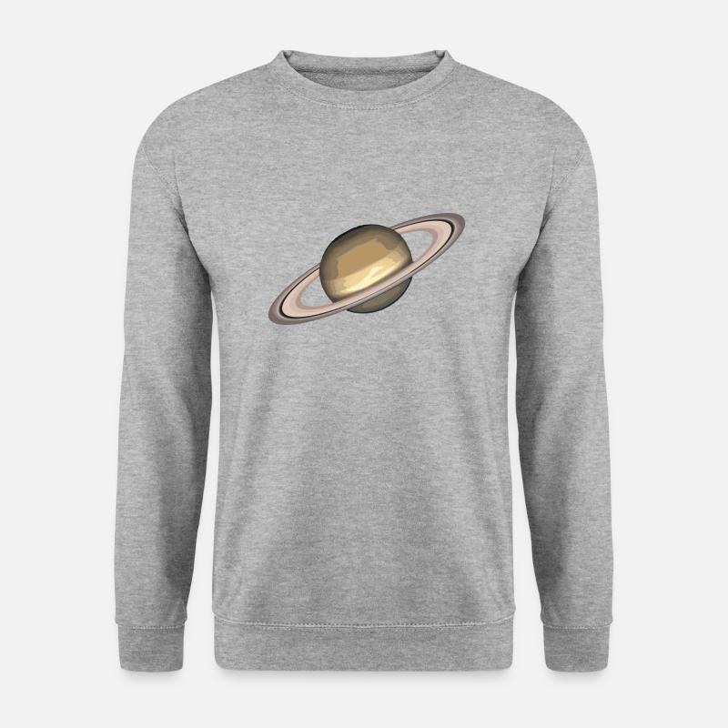 Saturn - Unisex Pullover - Weißgrau meliert