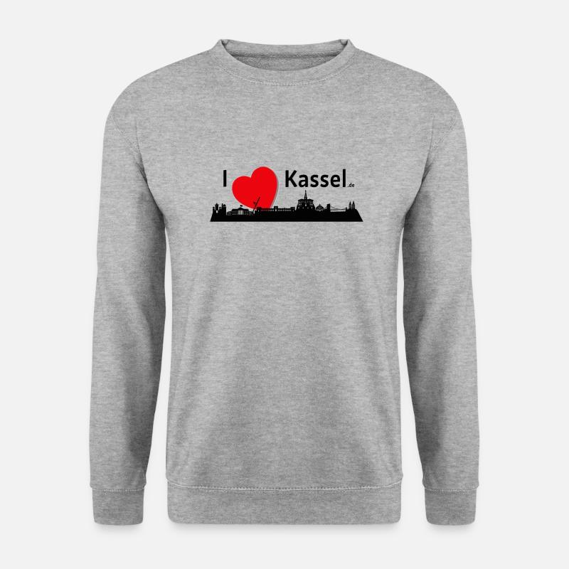 i love kassel - Unisex Pullover - Weißgrau meliert
