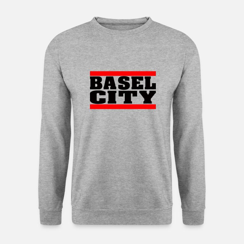 BASEL CITY - Unisex Pullover - Weißgrau meliert
