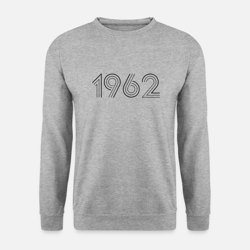 1962 - Unisex Pullover - Weißgrau meliert