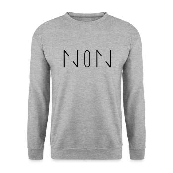 Non-Binary - Unisex Sweatshirt - salt & pepper - Front - Alina (178cm) & Michal (187cm)