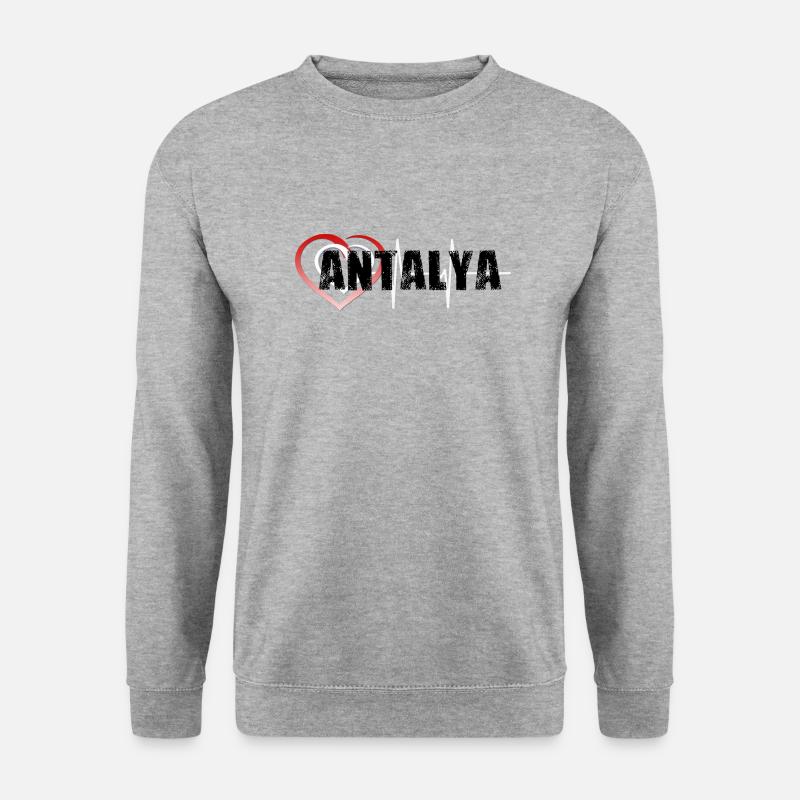Antalya - Unisex Pullover - Weißgrau meliert