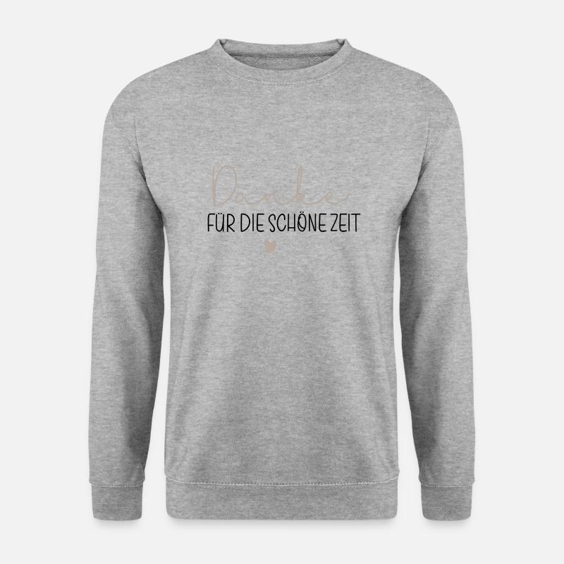Danke für die schöne Zeit - Unisex Pullover - Weißgrau meliert