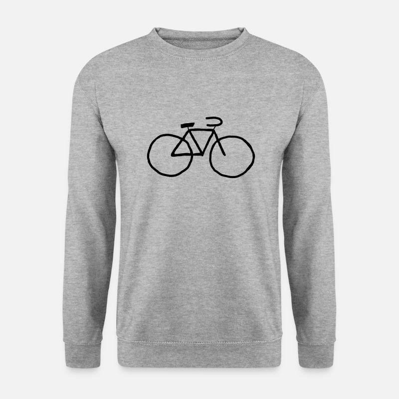 Fahrrad - Unisex Pullover - Weißgrau meliert