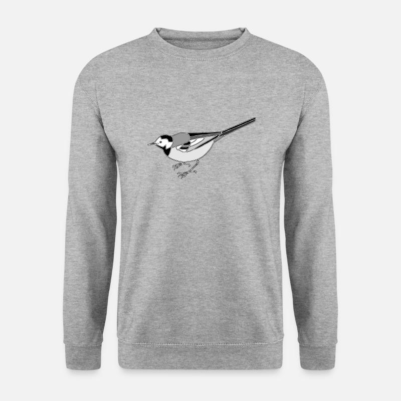 Vogel - Unisex Pullover - Weißgrau meliert