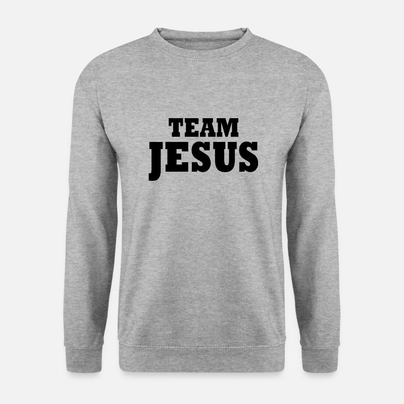 Team jesus - Unisex Pullover - Weißgrau meliert