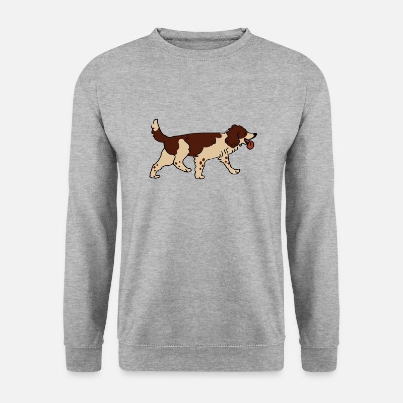English Springer Spaniel - Unisex Pullover - Weißgrau meliert